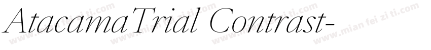 AtacamaTrial Contrast字体转换